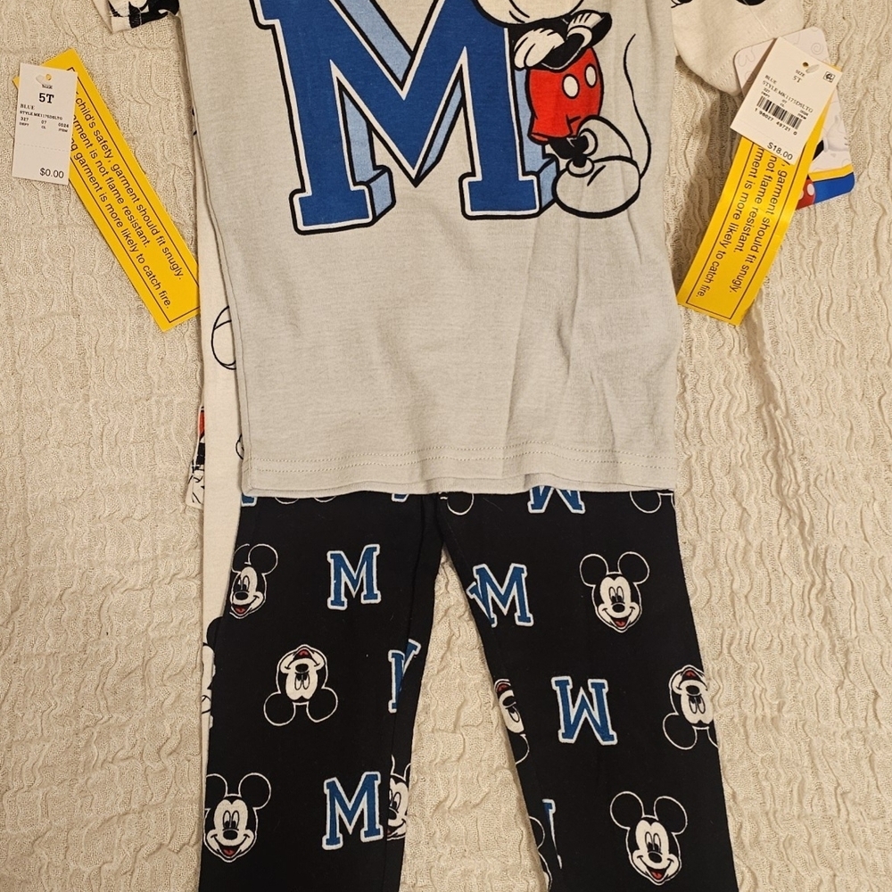 Mickey Mouse Kids Pajamas - Blue and Black